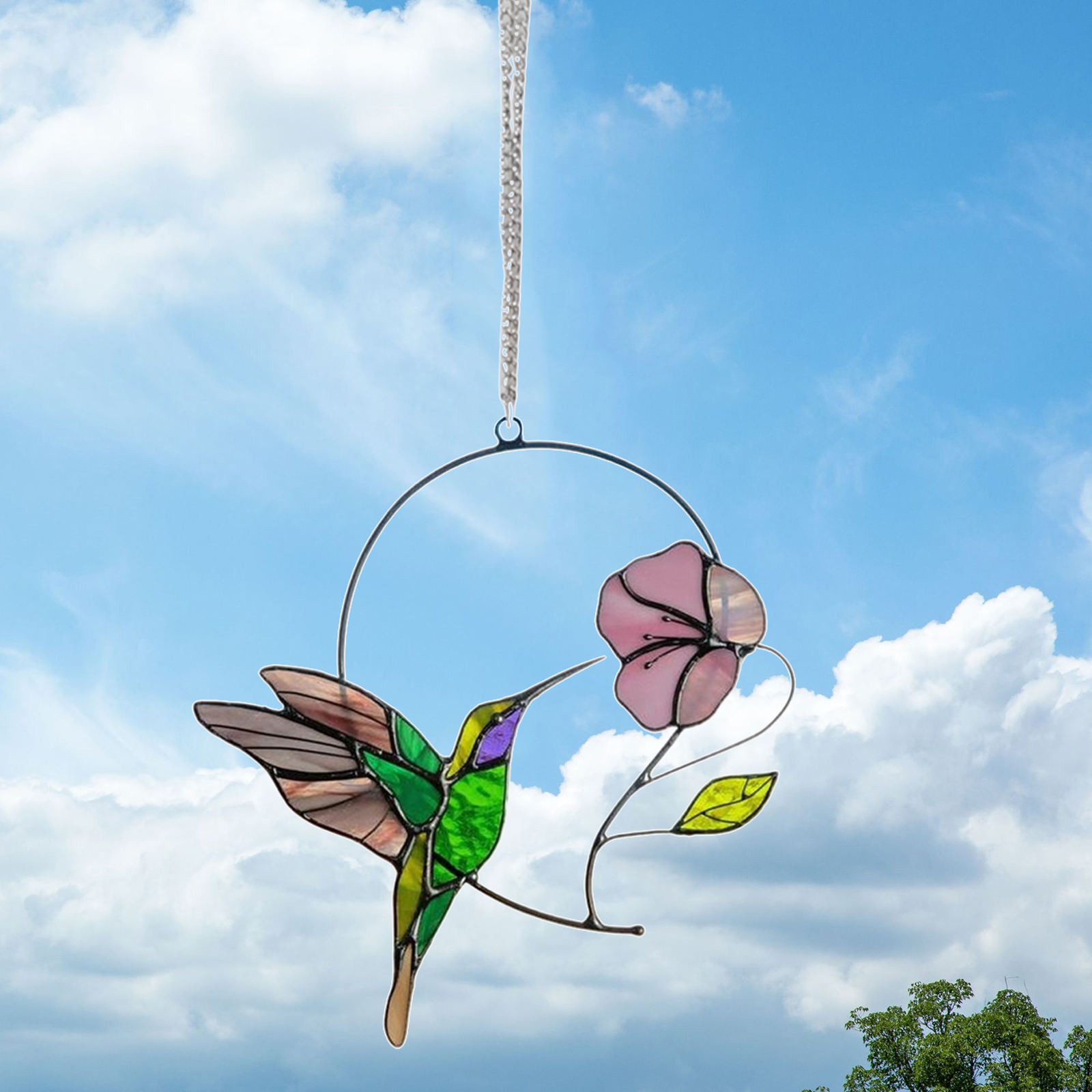 Hummingbird Colourful Window Car Hanging Ornament Home Balcony Kitchen  Outdoor Garden Yard Acrylic Birds  Decorative