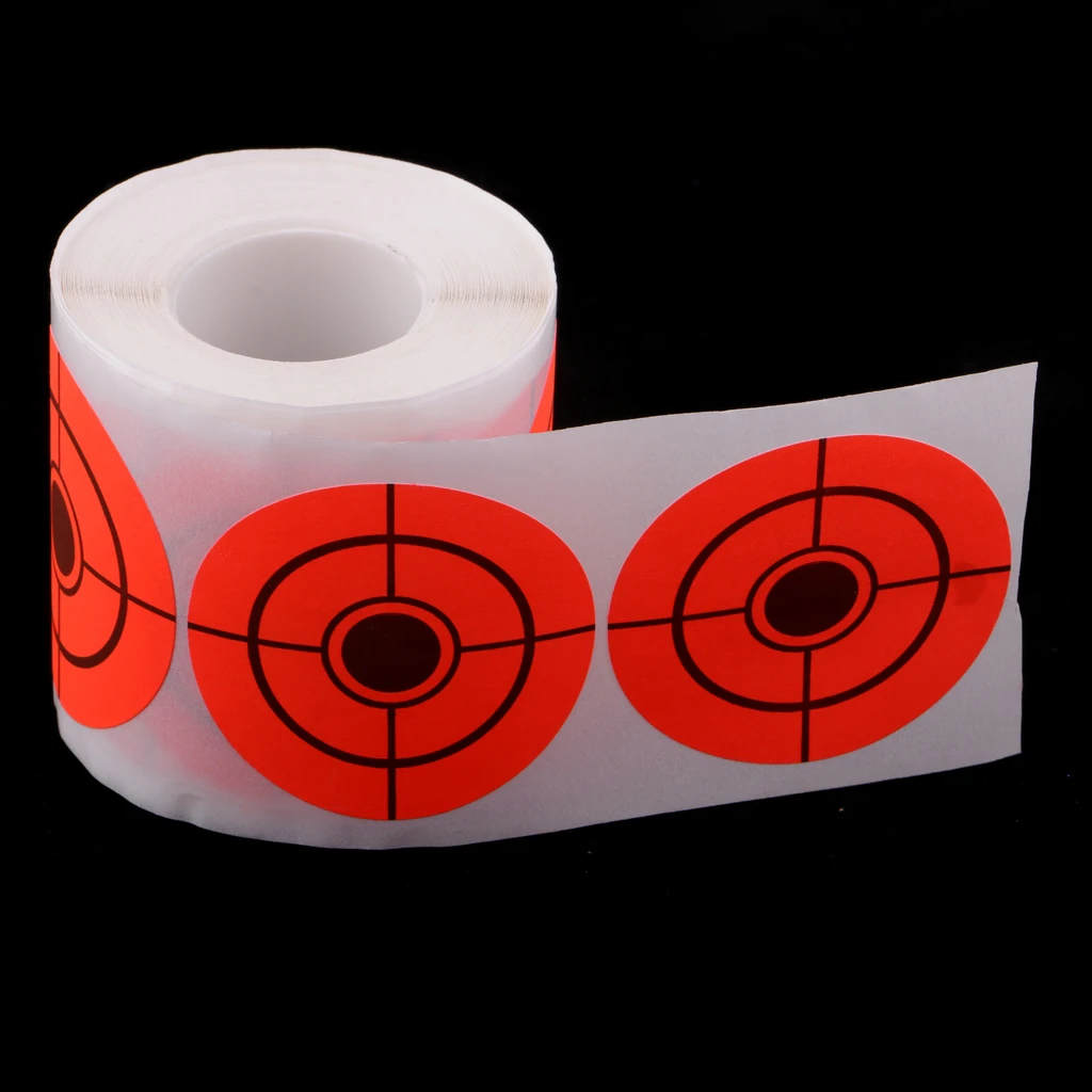 250pcs/roll Self Adhesive Shooting Practice Target Paper Stickers Diameter 5cm