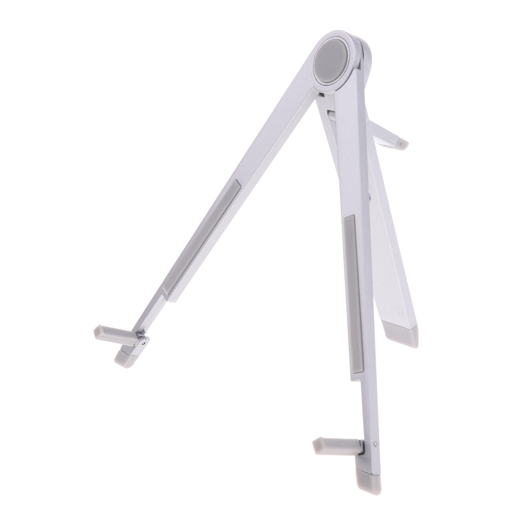 Aluminium Alloy Tripod Adjustable Desktop Dock Folding Holder for Tablets Silver