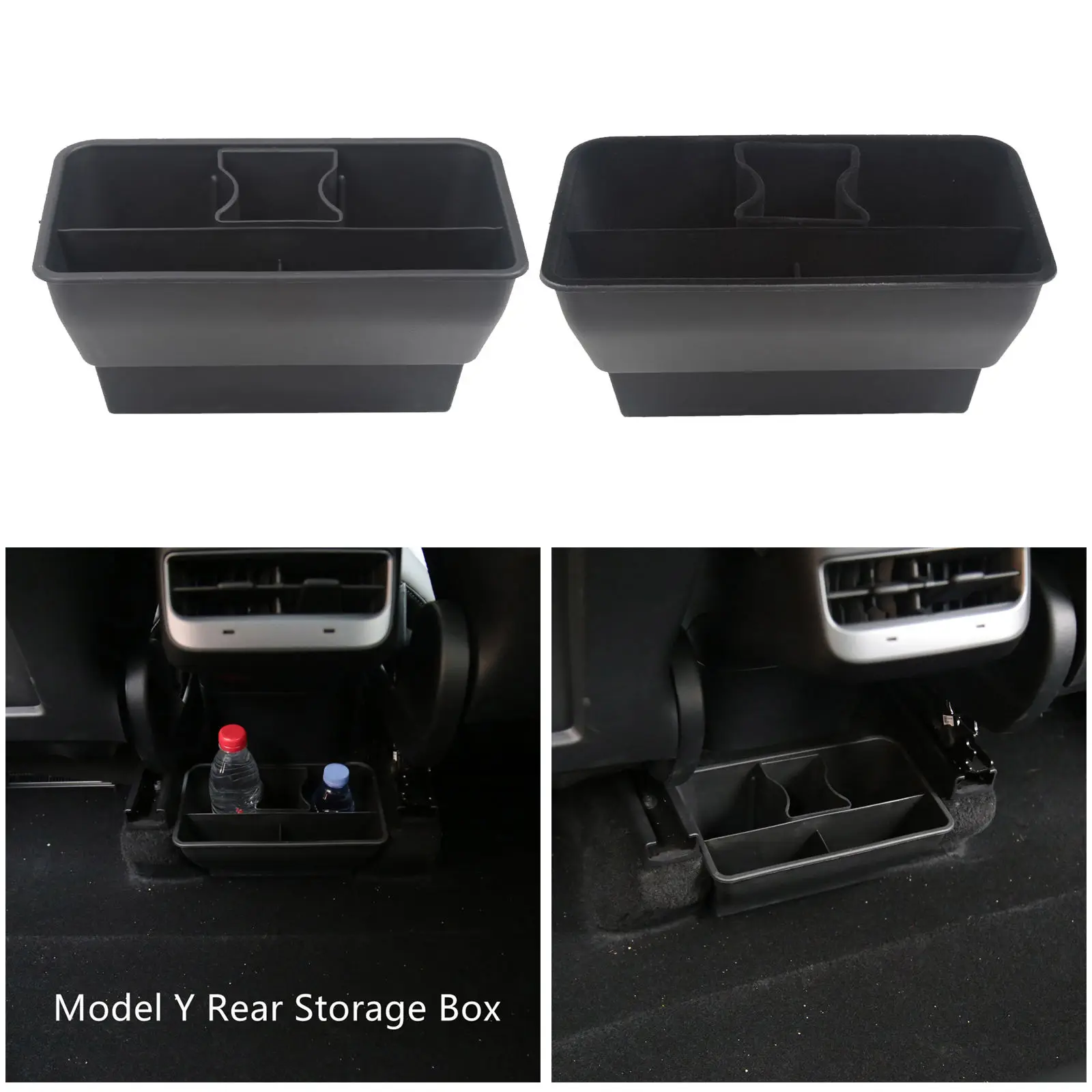 ABS Plastic Interior Rear Seat Organizer Perfect Fit Easy to Install Car Products Supplies Parts Decoration for Tesla Model Y