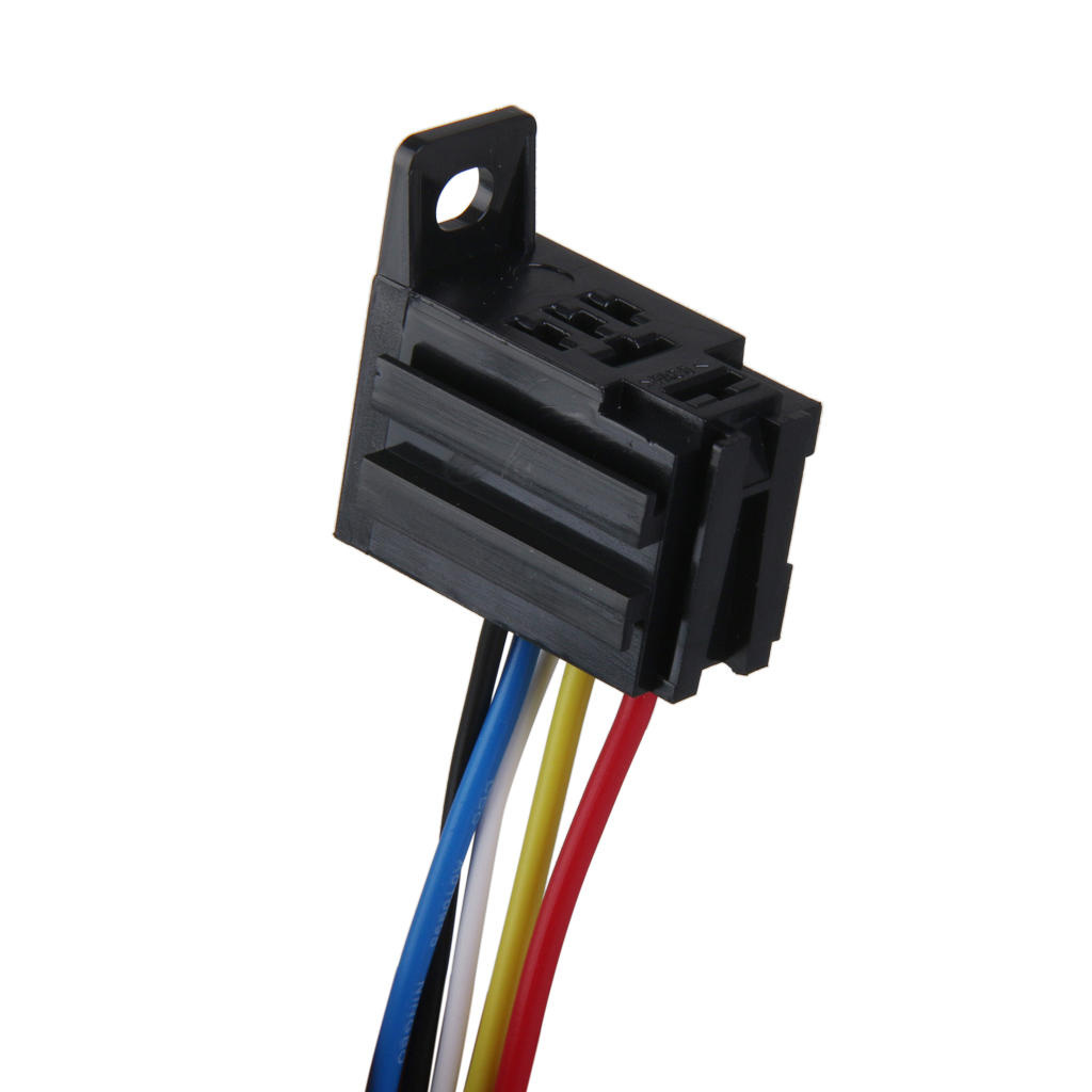 12V 12 Volt DC 20A / 30A 5 Pin 5 Wire Car AMP Relay Wiring Socket