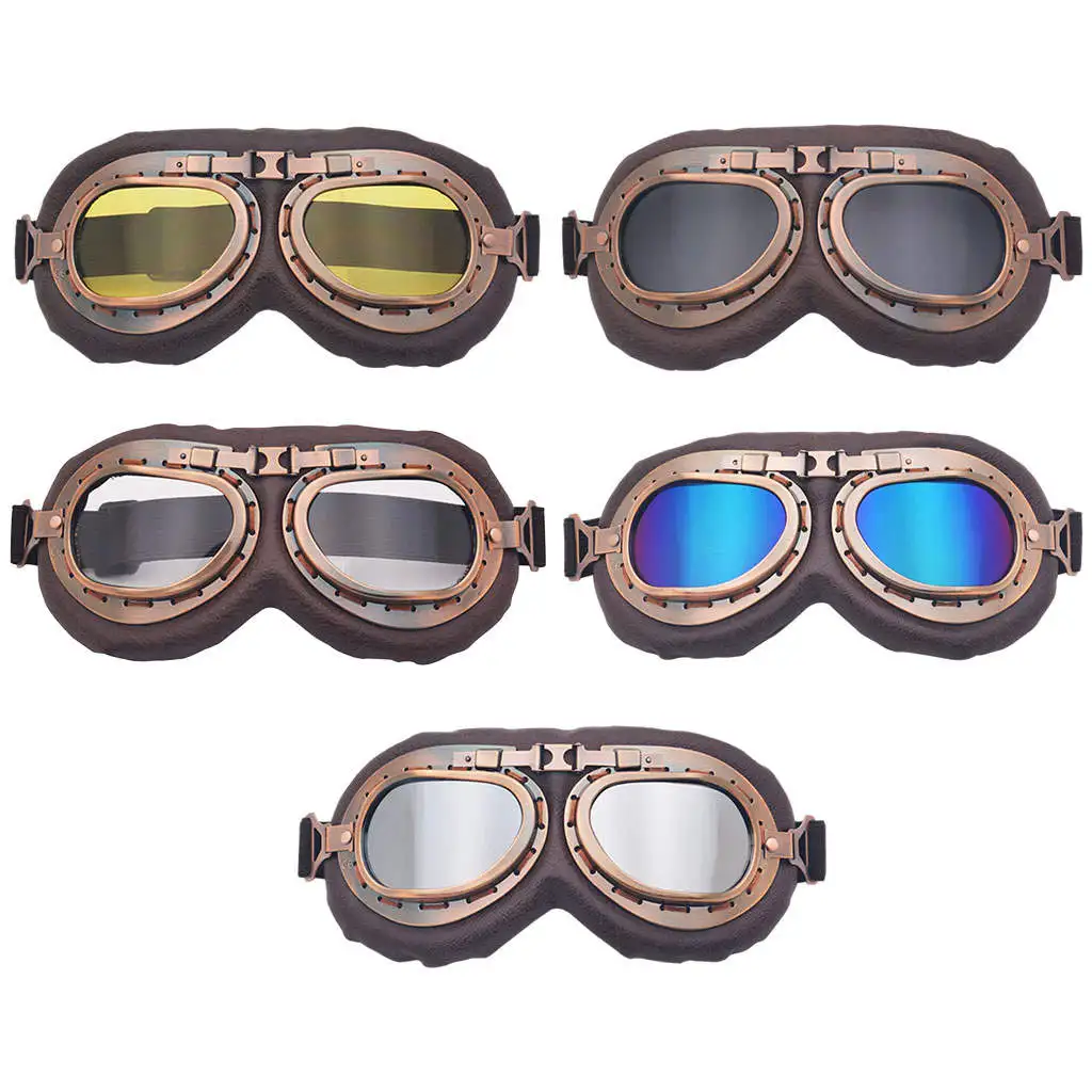 Dustproof Motorcycle Goggles Outdoor Protection Punk Adult Women Men Glasses Flying Eyewear for Motocross Cruiser Snow Sports