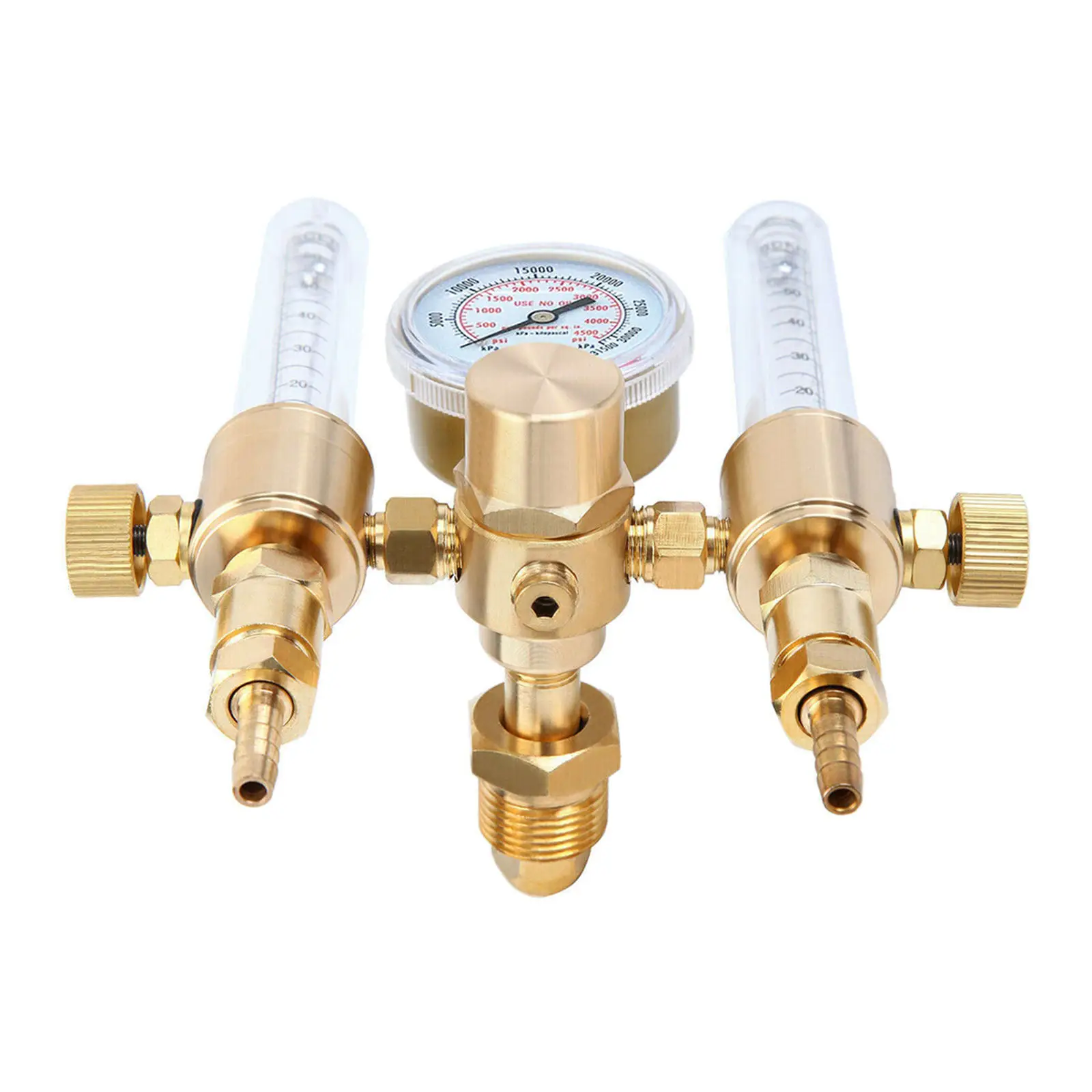 Dual Output Argon CO2 Gas Regulator Flowmeter 0-60CFH CGA580