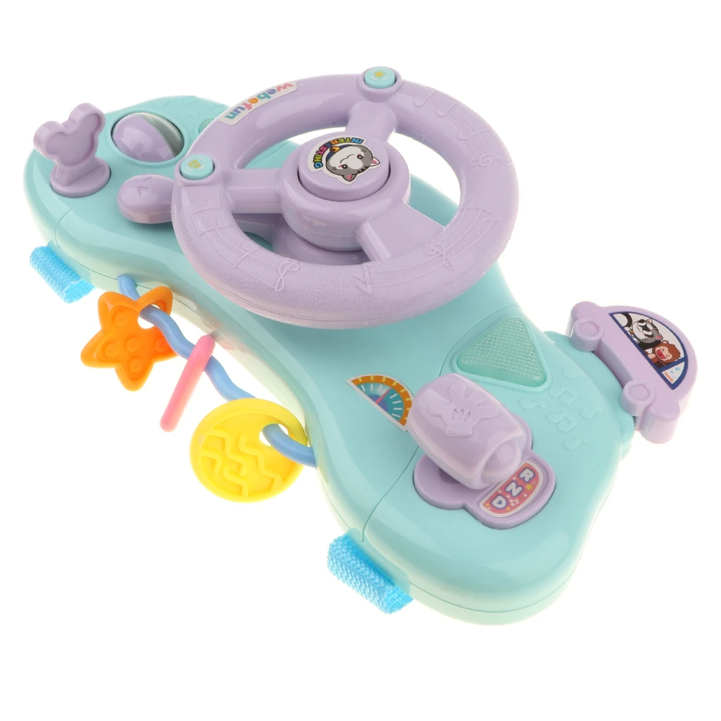 Baby Electronic Musical Driver Steering Wheel Toys with Music & Light for