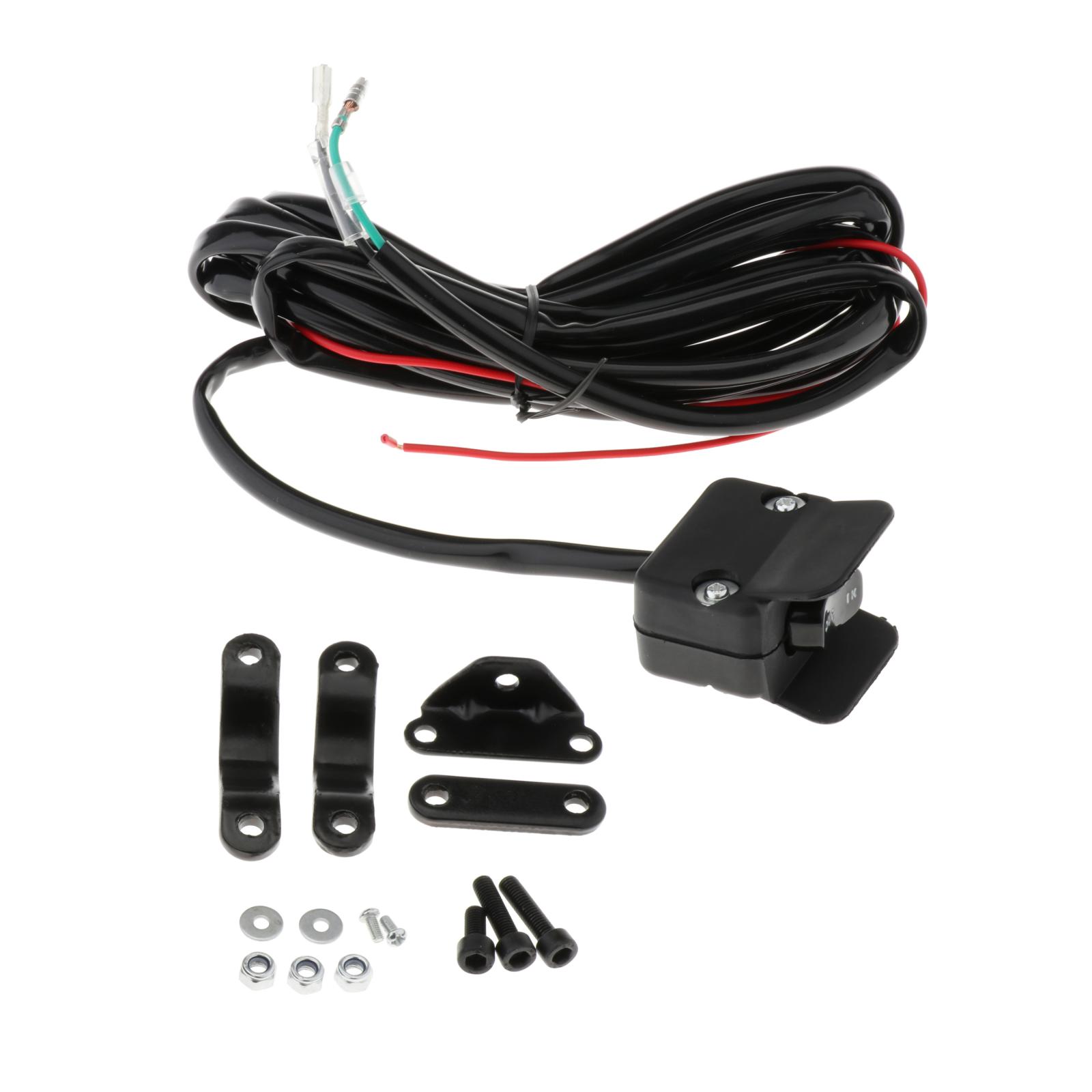 Mini 12V Winch Rocker Thumb Switch with Mounting Bracket for ATV UTV 2000-5000lbs