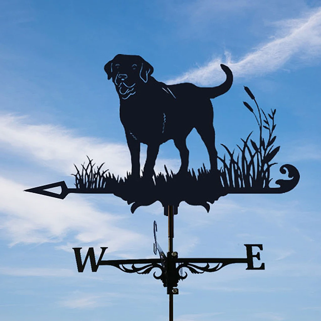 Iron Weather Vane Wind Direction Outdoor Garden Stake Farm Roof Mount Direction Indicator Kit Decor