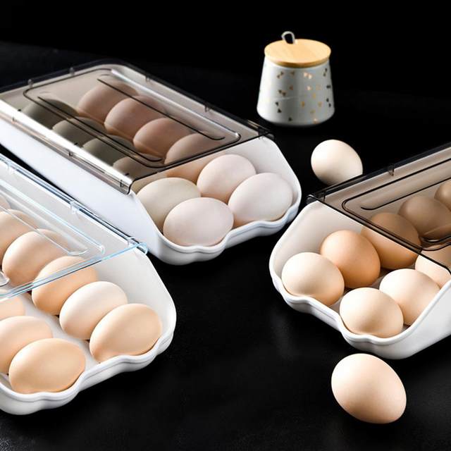 YouCopia® FridgeView® Rolling Egg Holder, Stackable Egg Carton for Fridge  Storage