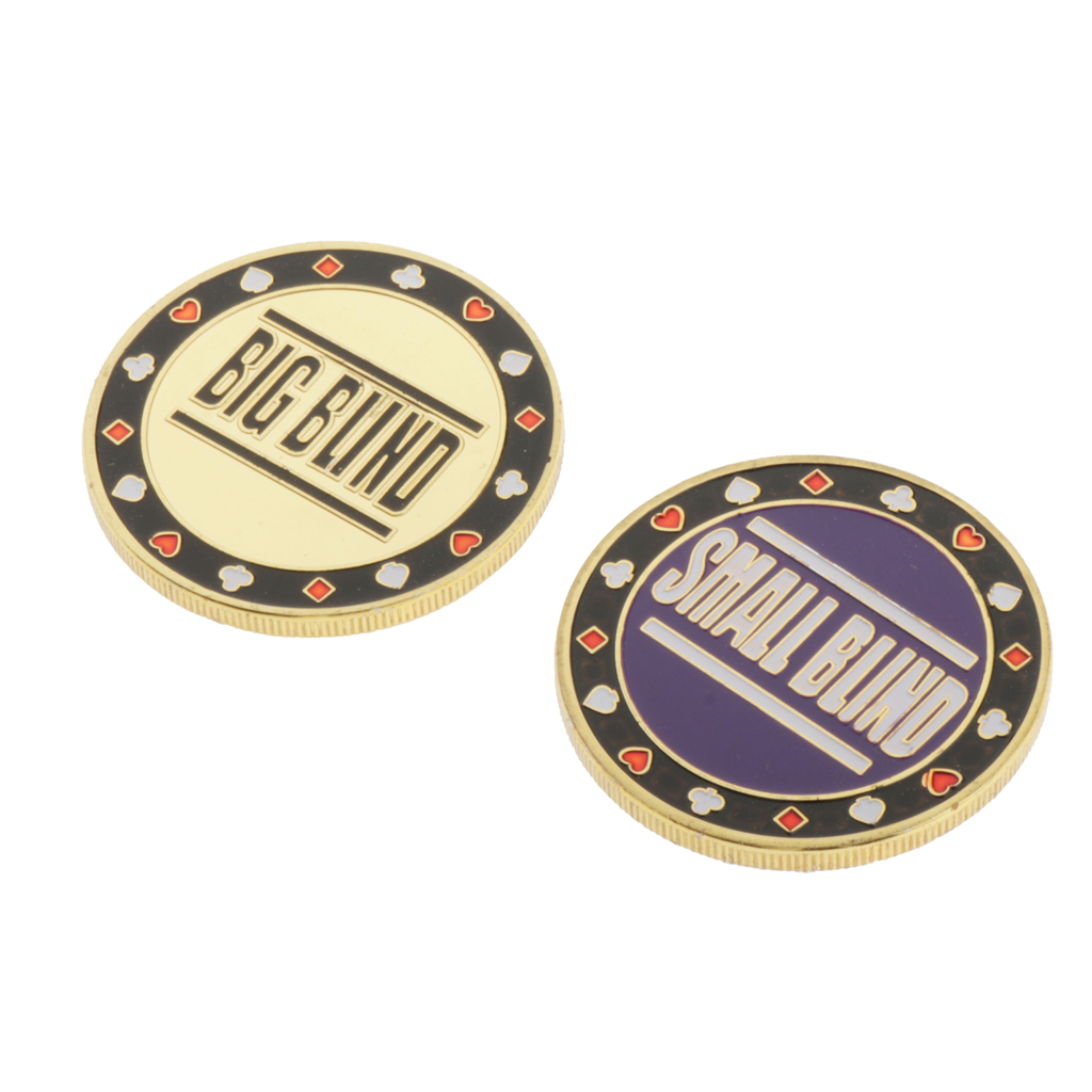 2Pieces Dealer Button Chips Blind Big/Small Blackjack Roulette Game Parts