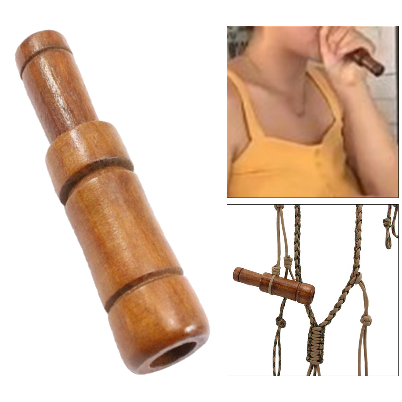 Durable Duck Call Wooden Whistle Decoy Bird Pheasant Caller Wild Gooses Camping Hunting Accessory
