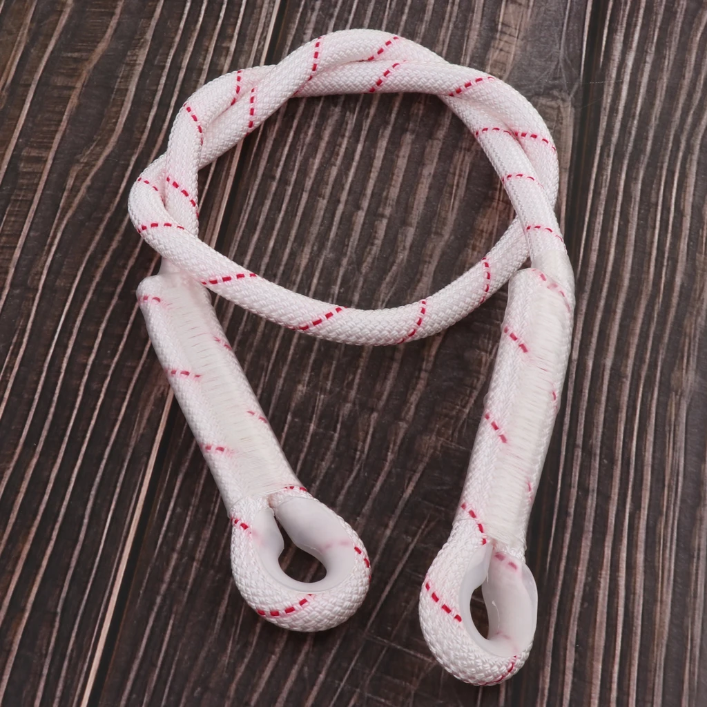 Outdoor Climbing Equipment 1PC 1M/1.5M 22KN Safety Rope Dynamic Rope Lanyard White Rock Climbing Accessory Fall Protection