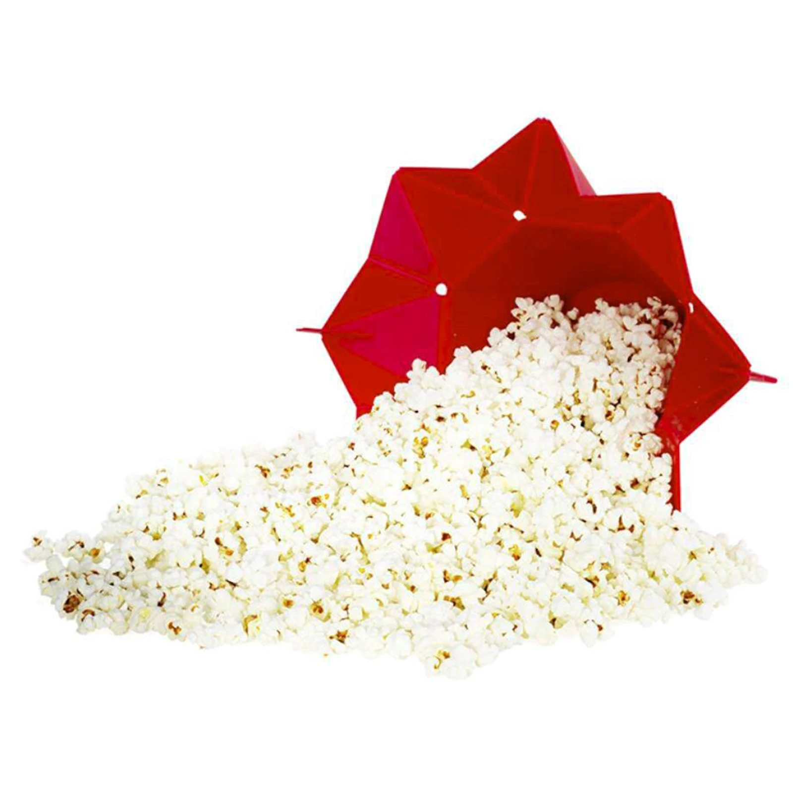 Silicone Microwave Popcorn Maker Folding Bowl Popcorn Bucket Kitchen Cooking Accessory Red Popcorn Bucket Bowl Maker
