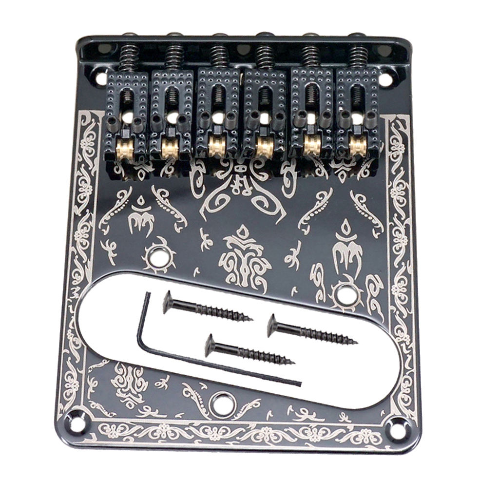 Zinc Alloy L Shape Roller Saddle Bridge Tailpiece Set for  TL Electric Guitar Replacement Parts