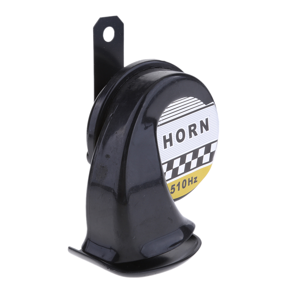 Car Motorcycle 110dB Loud Snail Air Horn Siren Waterproof 510hz 12V DC Black