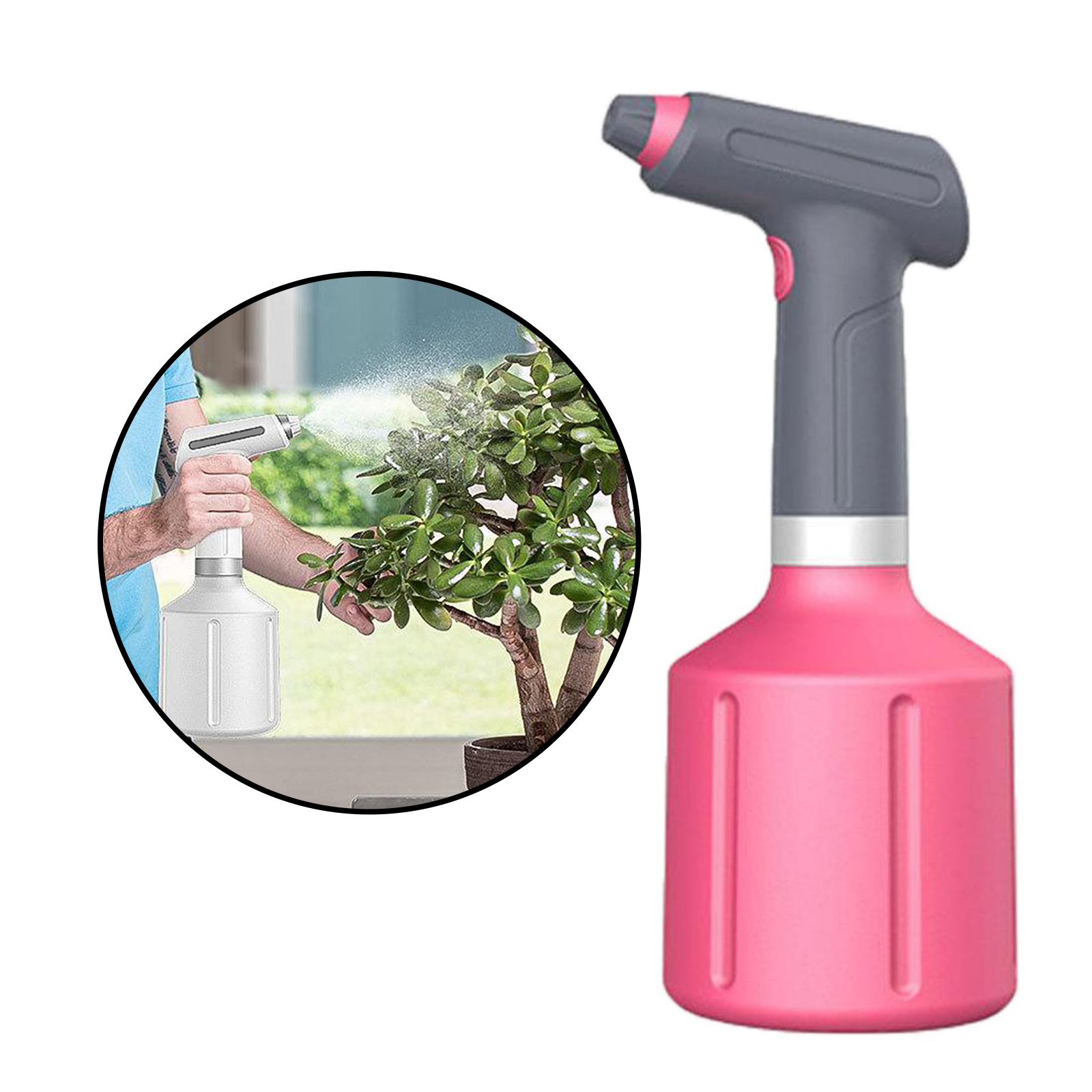 Electric Garden Sprayer Sprinklers and Accessories Spray Bottle Cleaning Stream and Fine Mist 900ML USB Rechargeable