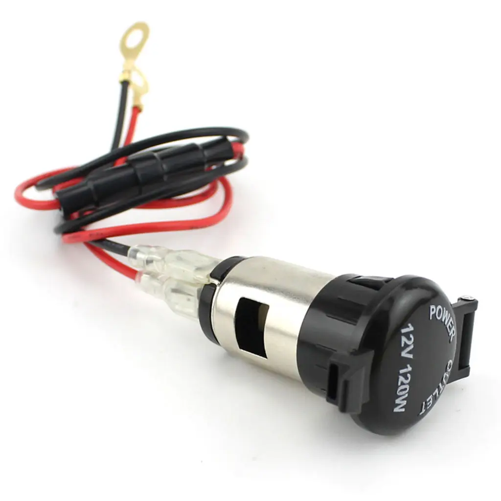 DC 12V 120W Power Car Auto Motor Cigarette Lighter Socket Connector Cables