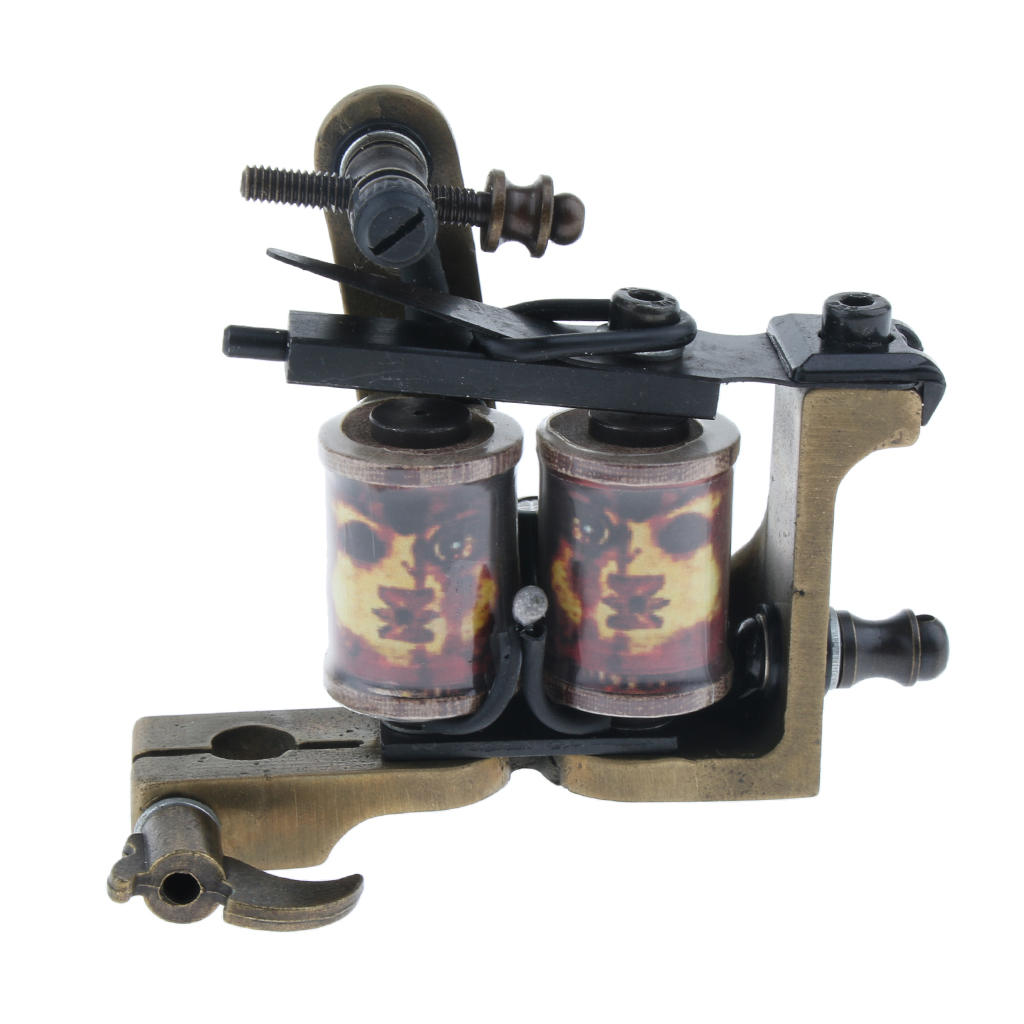 Copper Dual Coil Handmade Tattoo Machine Gun Liner Shader 10 Wraps