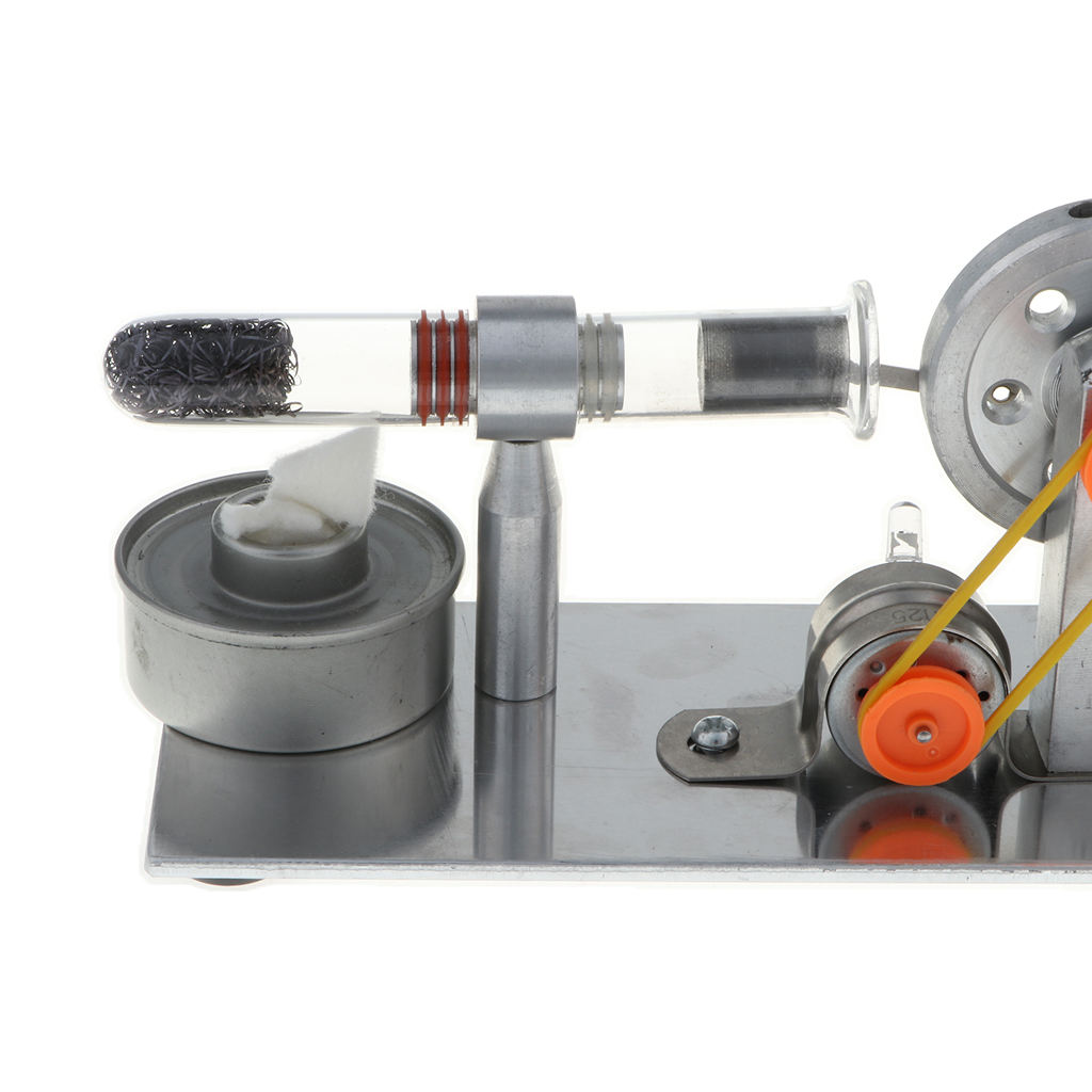 7xStirling Engine Colorful LED Flywheel Electricity Generator Educational Toy