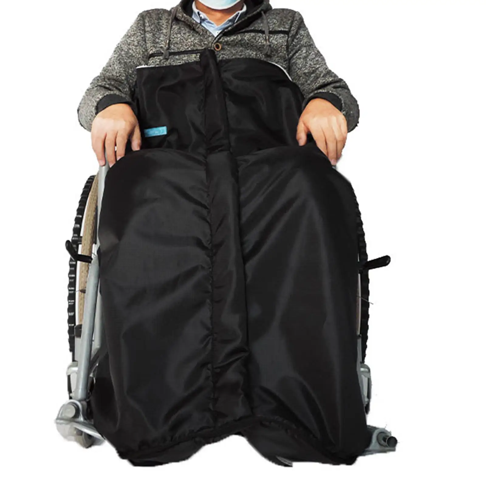 Windproof Zippered Plush Lined Wheelchair Blanket Cover Zip Closure Durable Wheelchair Fleece Throw Cozy Cover Blanket Leg