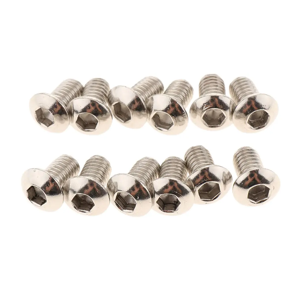 6 Holes Motorcycle Exhaust Muffler Tip End  Covers with Screws for  R NINE T 14-16 (Black)