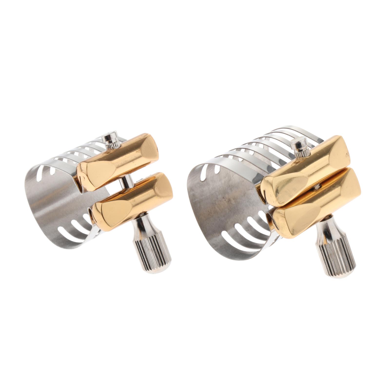 Alto/Tenor Saxophone Mouthpiece Ligature Clip Silver Plated Durable Sturdy