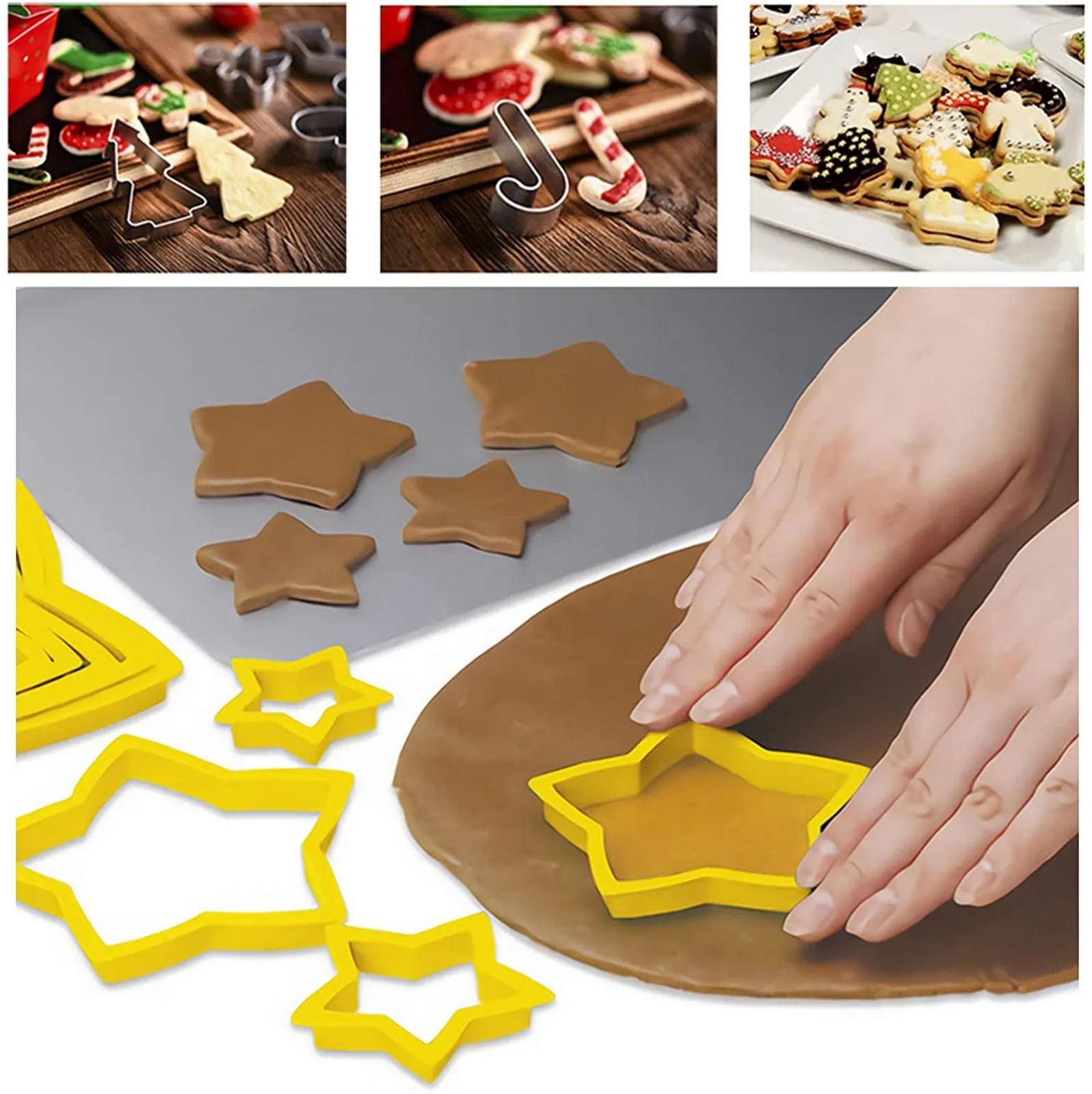 Merry Christmas Holly Token Shape Cookie Cutter Dough Biscuit Fondant Sharp 