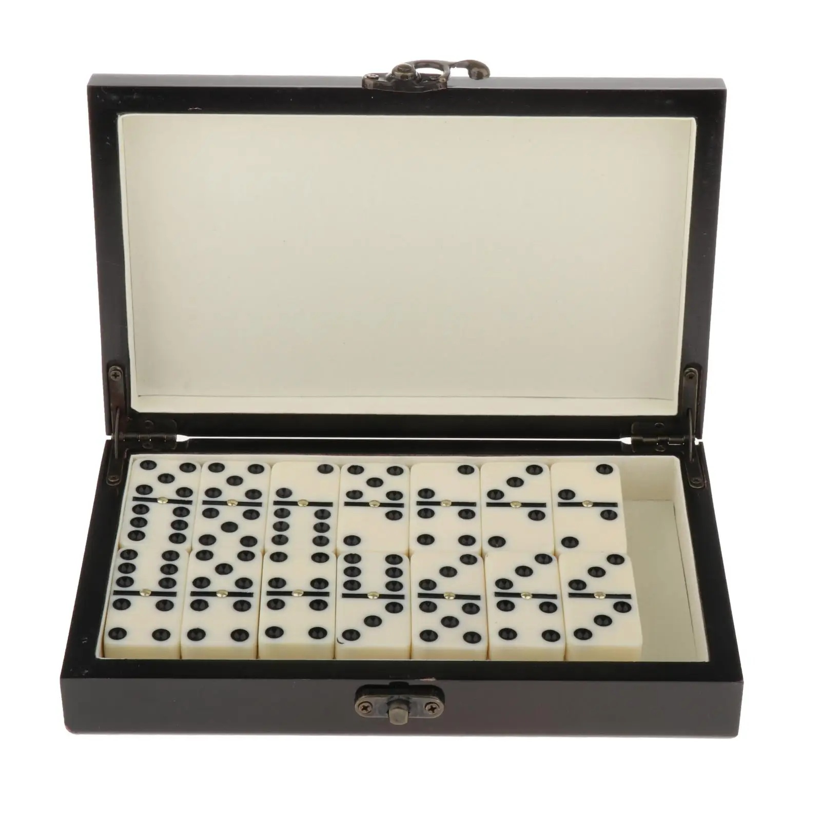 Premium Domino Set with Wooden Carrying Case, Professional Travel Tournament Domino