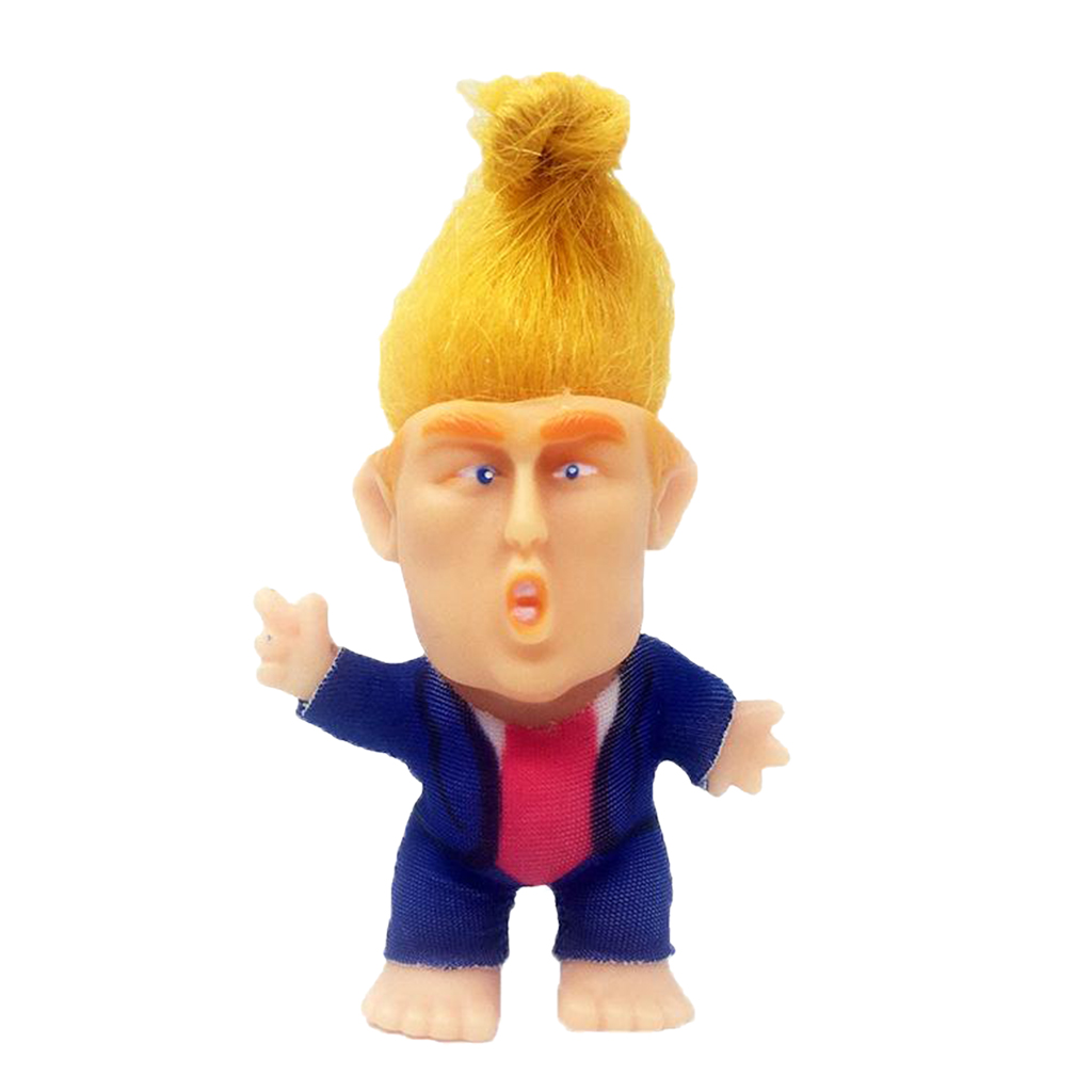 Donald Trump 2020 Collect Model Long Hair Troll Doll Wearing Suit Doll