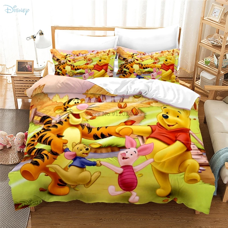 Disney-conjunto de cama 3d winnie o o