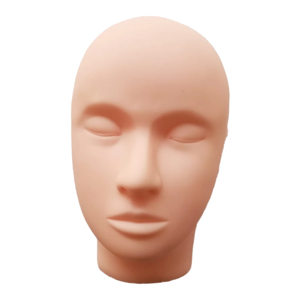 Closed Eyes Mannequin Head for Eyelash Lashes Extension/ Face Painting/ Makeup/ Massage Practice Training