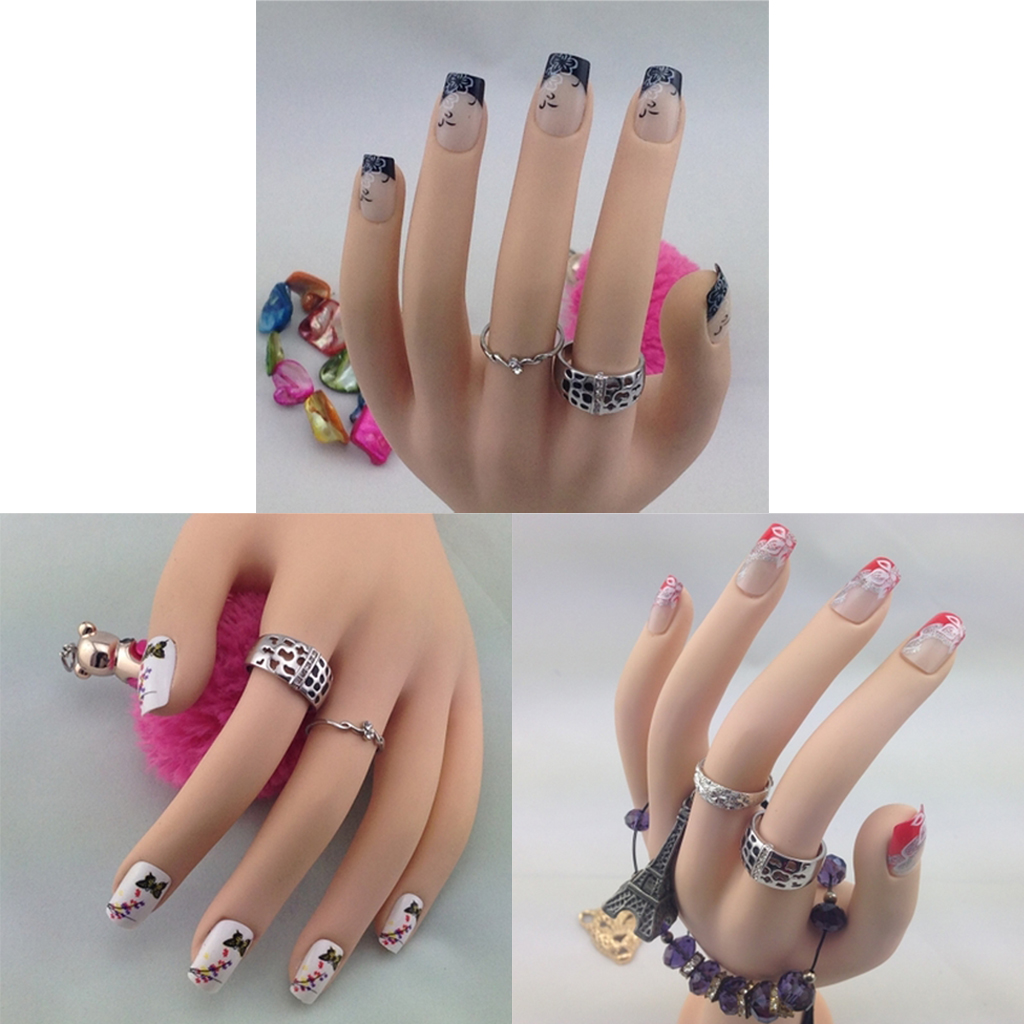 Hot Sale Nail Art Training Hand Flexible Soft Plastic Flectional Mannequin Model Hand Nail Art Practice High Quality