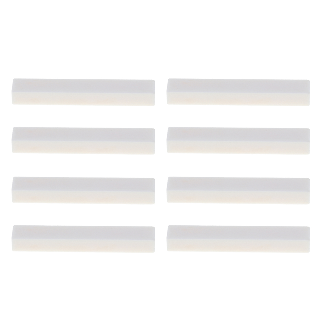 8pcs NEW High-quality Cattle Bone White Acoustic Guitar Nut For Cigar Guitar