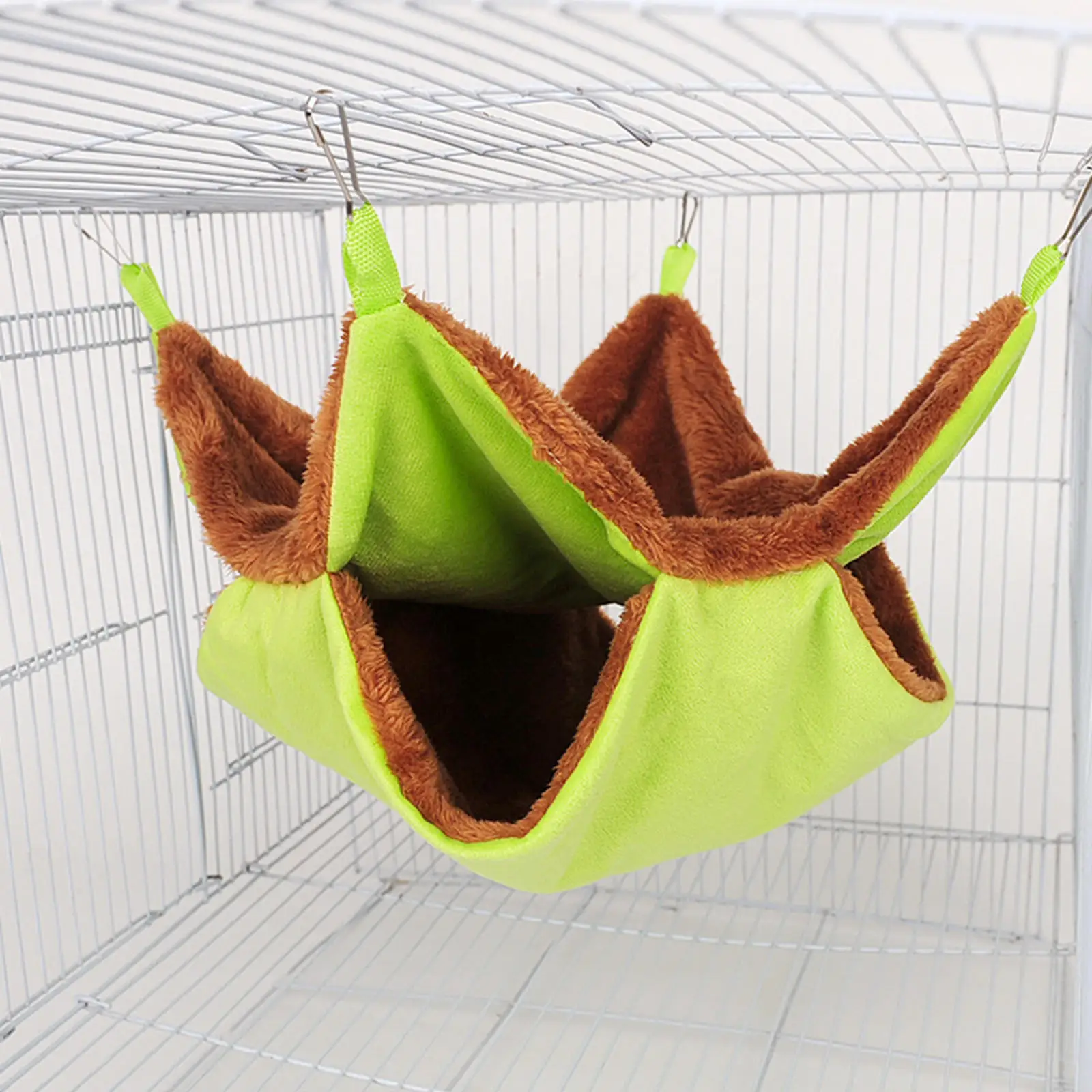 Warm Hamster Hammock Rat Hanging Beds House Small Animal Cage Squirrel Guinea Pig Double Layer Plush Cotton Nests Pets Supplies