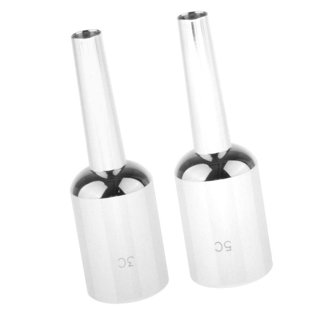 2pack Heavy Duty Trumpet Mouthpiece Perfect for Beginner Professional 3C/5C