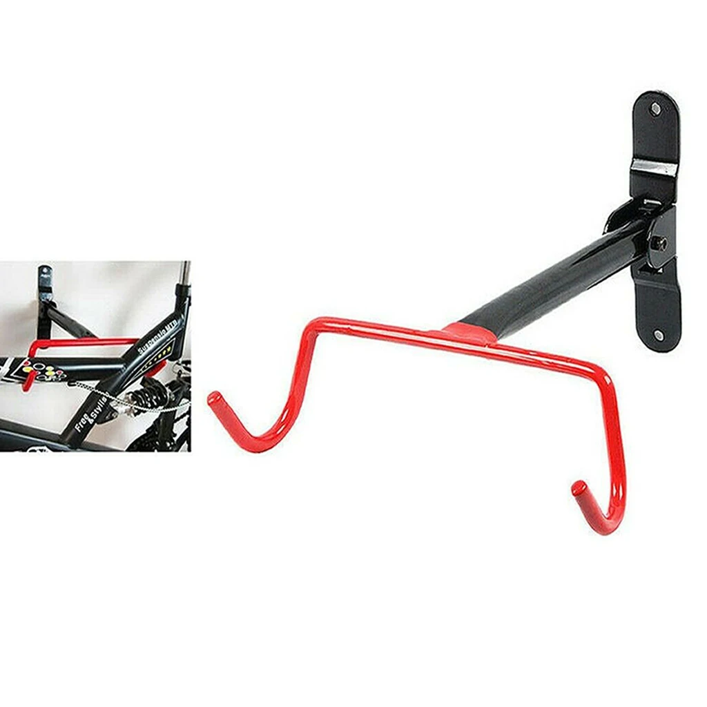 Heavy Duty Bike Mount Hanger Rubber-Coated Hooks Garage Bicycle Store Rack Stand with Mounting Screws