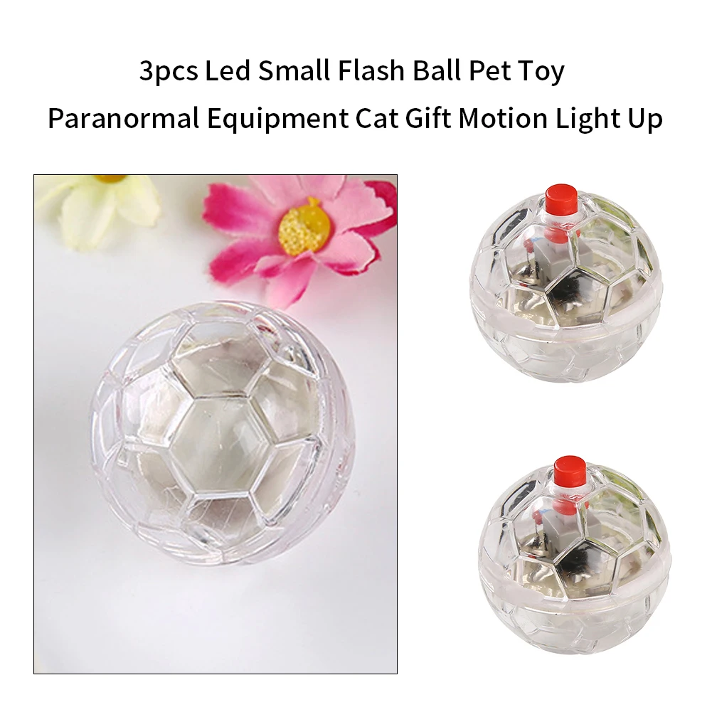 3pcs Cat Ghost Pet Toy Gift Battery Powered Small Portable Motion Light Up Colour Changing Led Paranormal Equipment Flash Ball best chew toys for puppies