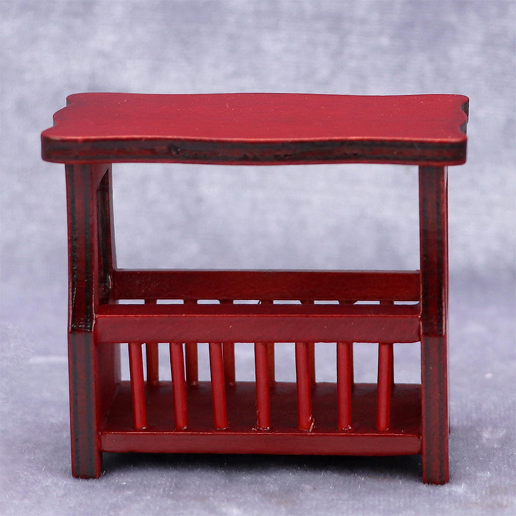 Dollhouse Coffee Table Furniture DIY Decoration Photography Props Model Toys 1/12 for Bedroom Living Room Girls