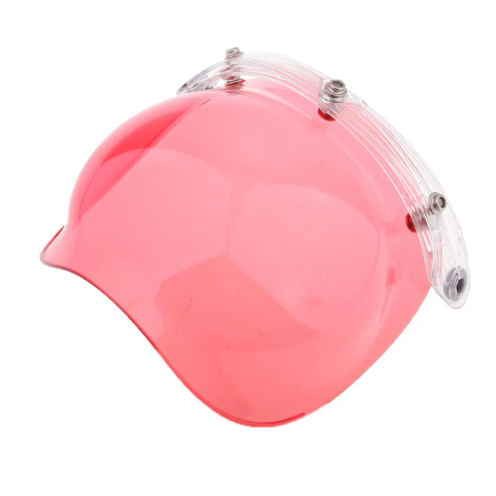 3-Snap Bubble Wind Shield Visor For   Motorcycle Helmets