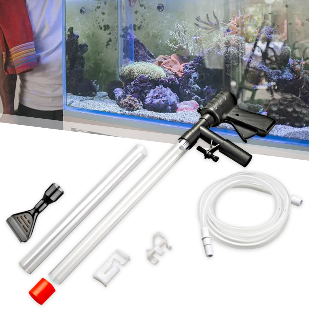 Aquarium Gravel Cleaner Fish Tank Water Changer Sand Washer Vacuum Siphon Operated Gravel Cleaner