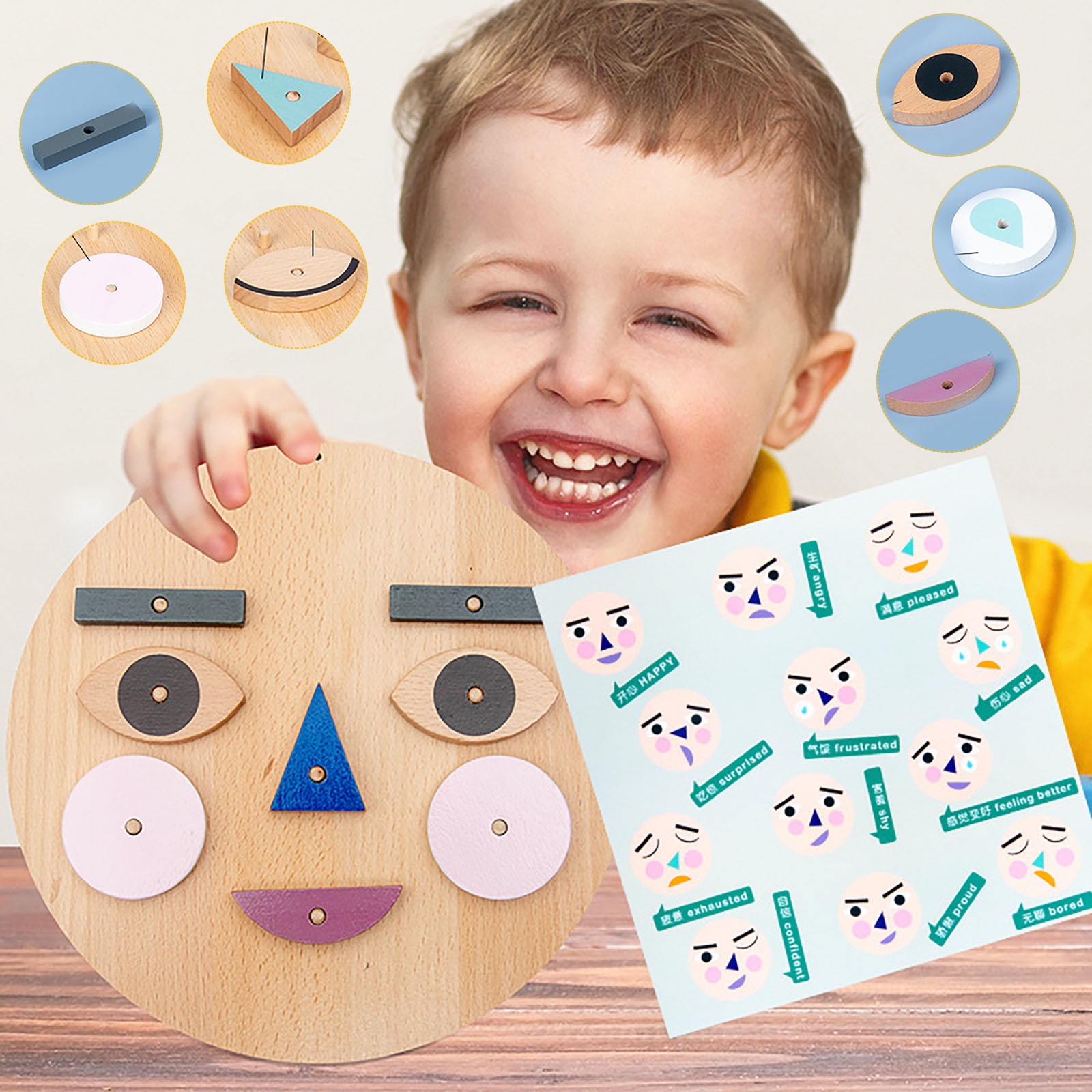 Funny Make a face wooden puzzle set wood Jigsaw Board Stacking Learning Blocks Montessori Educational toys for kids game|Puzzles| - AliExpress Funny make a face wooden puzzle set wood jigsaw board stacking learning blocks montessori educational toys for kids game|puzzles| - aliexpress