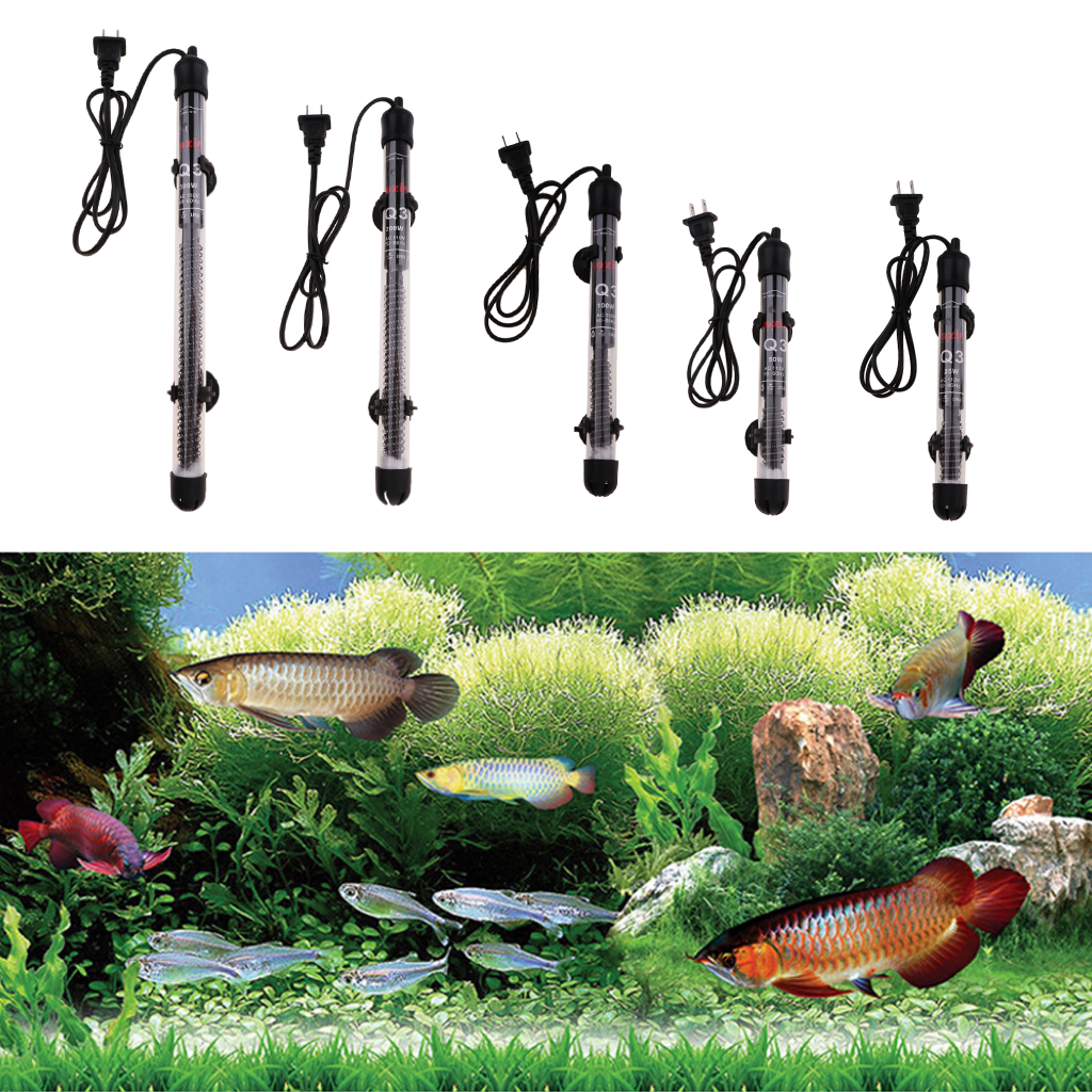 Fresh Salt Water Aquarium Submersible Heater 110V US Plug 25 50 100 200 300W