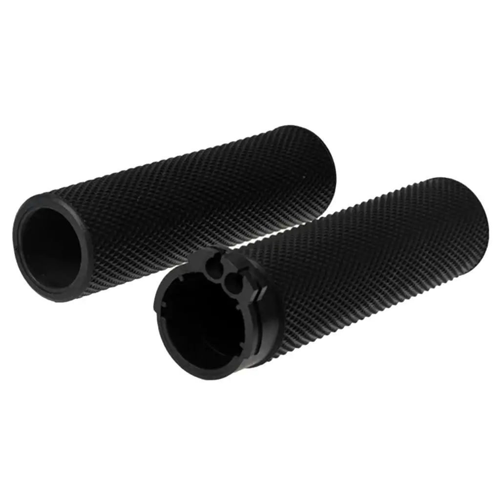 1 Pair 1 inch 25mm Motorcycle Black Handle Bar Hand Grips for Harley XL883 1200 X48   Glide