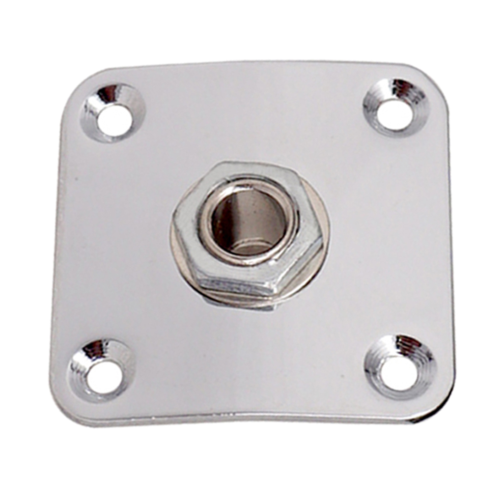 35MM*35MM Square Jack Plate Jack Socket w/ 4 PCS Mounting Screws for  Electric Guitar Parts Accessories