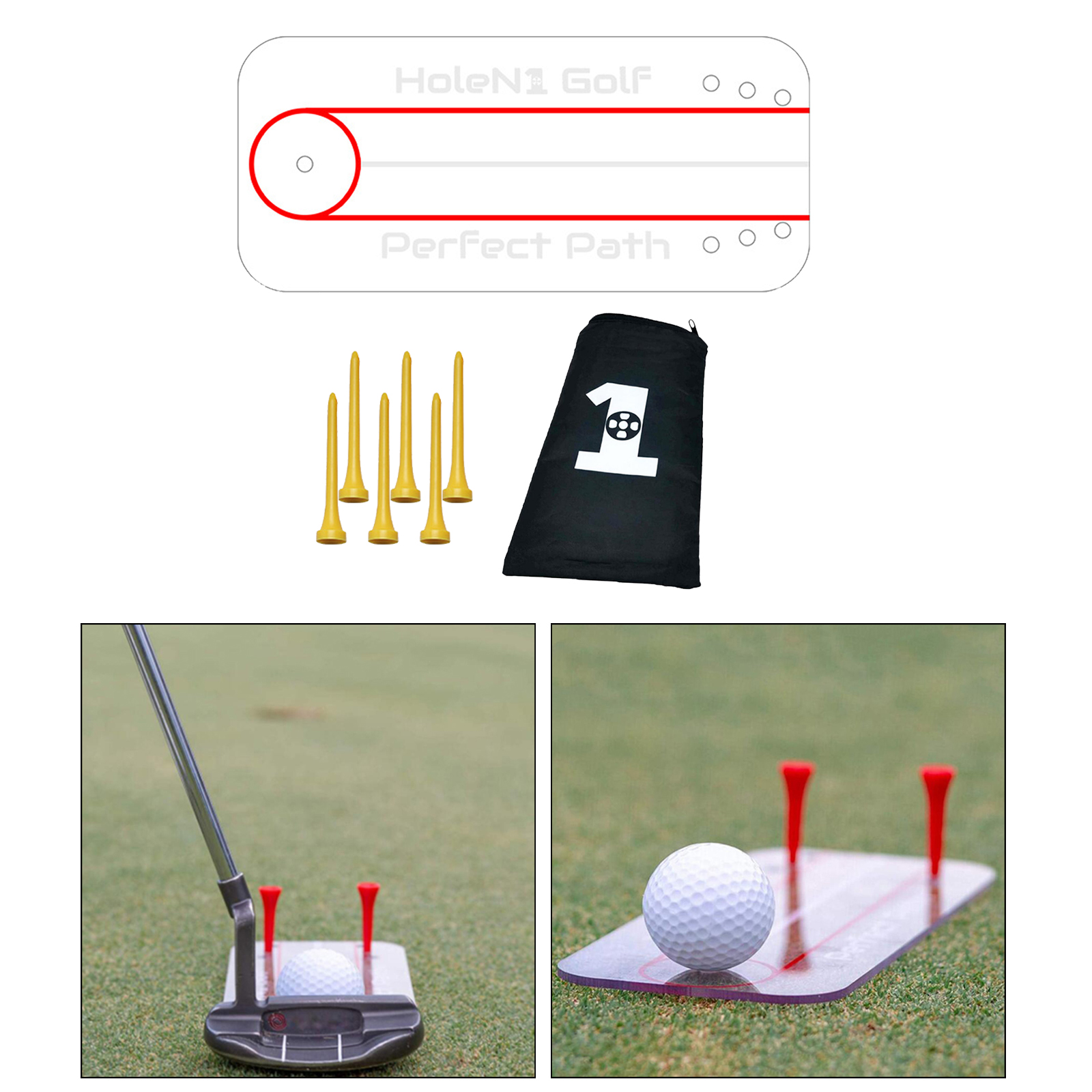 Golf Swing Straight Practice Golf Putting Mirror Alignment Training Aid Swing Trainer Eye Line Golf Accessories