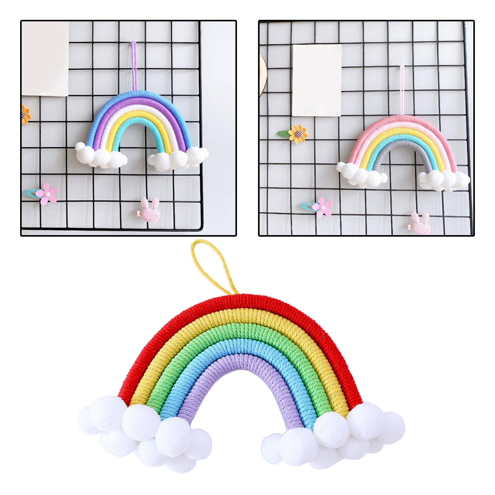 Макраме Радуга Настенный декор красочный ручной работы Ткачество орнамент  современный дом | AliExpress