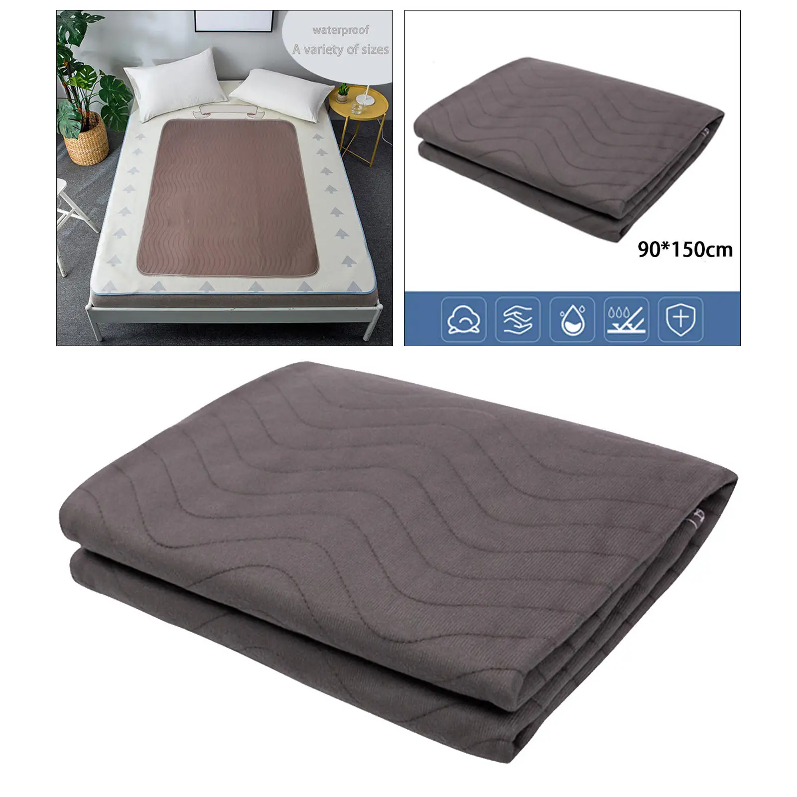 Incontinence  Bed Pad Chair Pad Washable Waterproof Protector for Spills Urine Fluids Adults Rubber Underwear Changing Pee