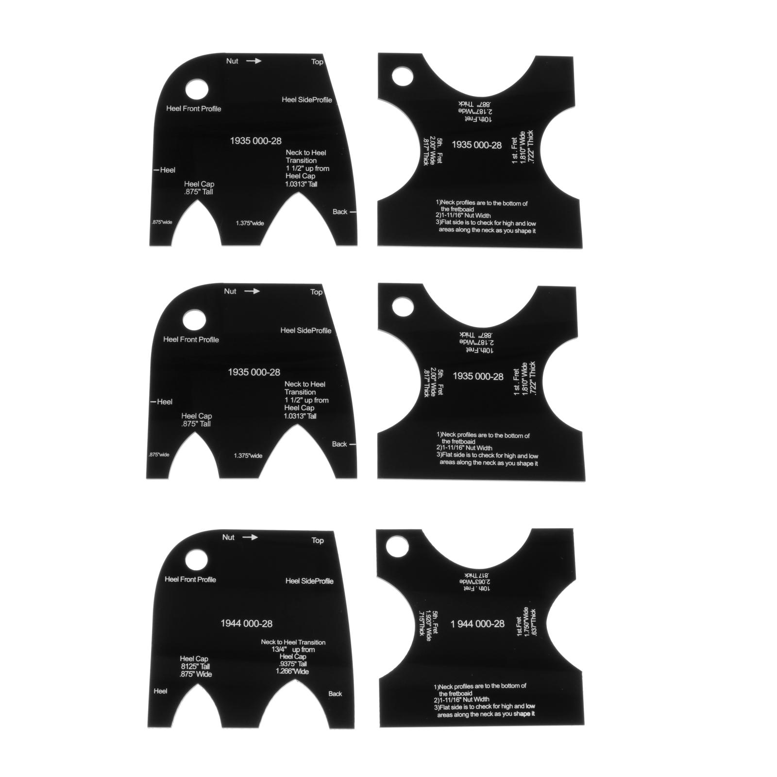 2 PCS Guitar Neck Mold Template Neck Shaping Reference Leveling for Folk Guitar Luthier Maintenance Repair & Care Tool