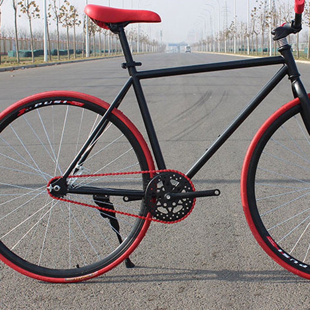 96 Links Red Bike Chain Fixed Gear 