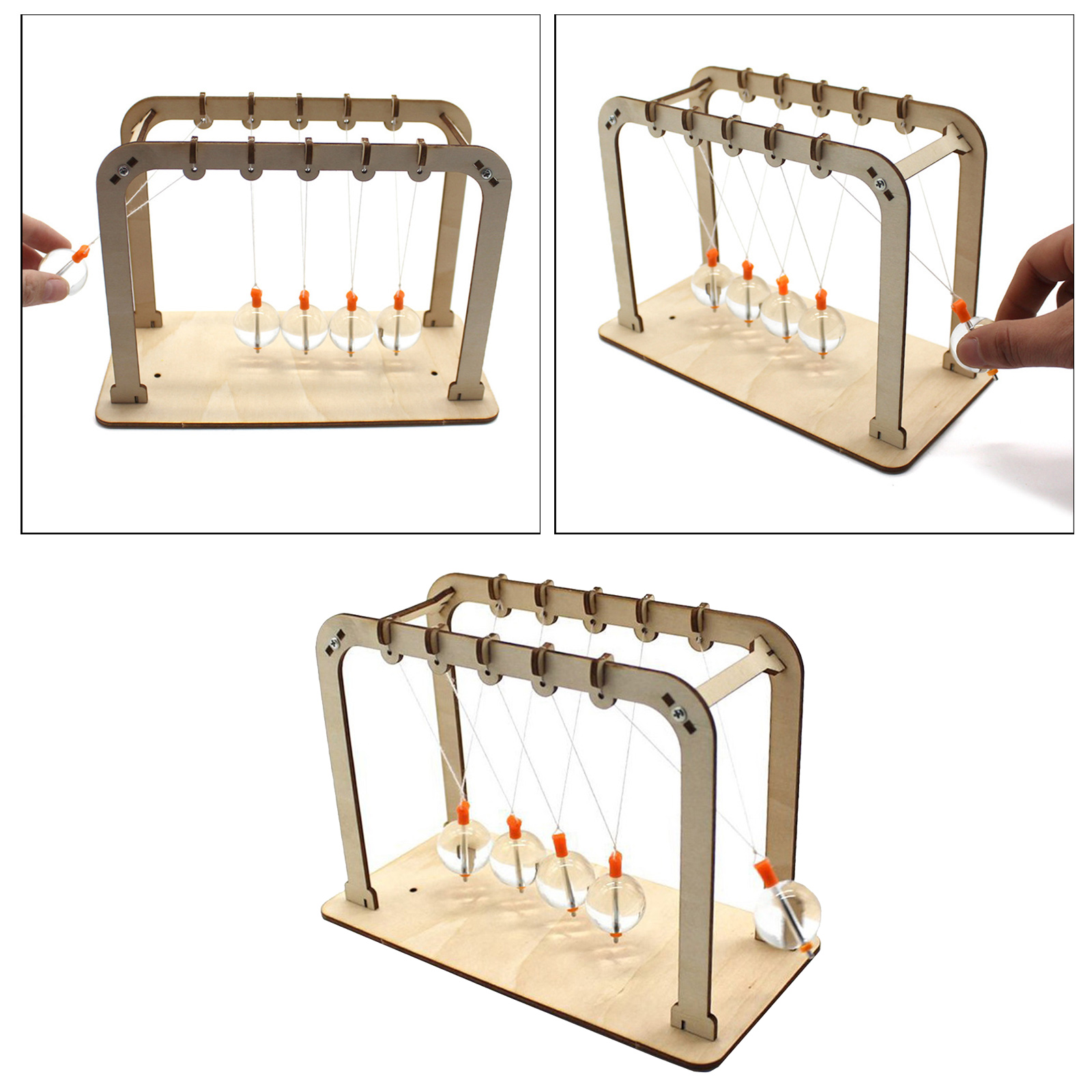 Home Decoration Accessories Modern Newton's Physics Science Pendulum Newton Balls Cradle Balance Balls Science DIY Wood Crafts