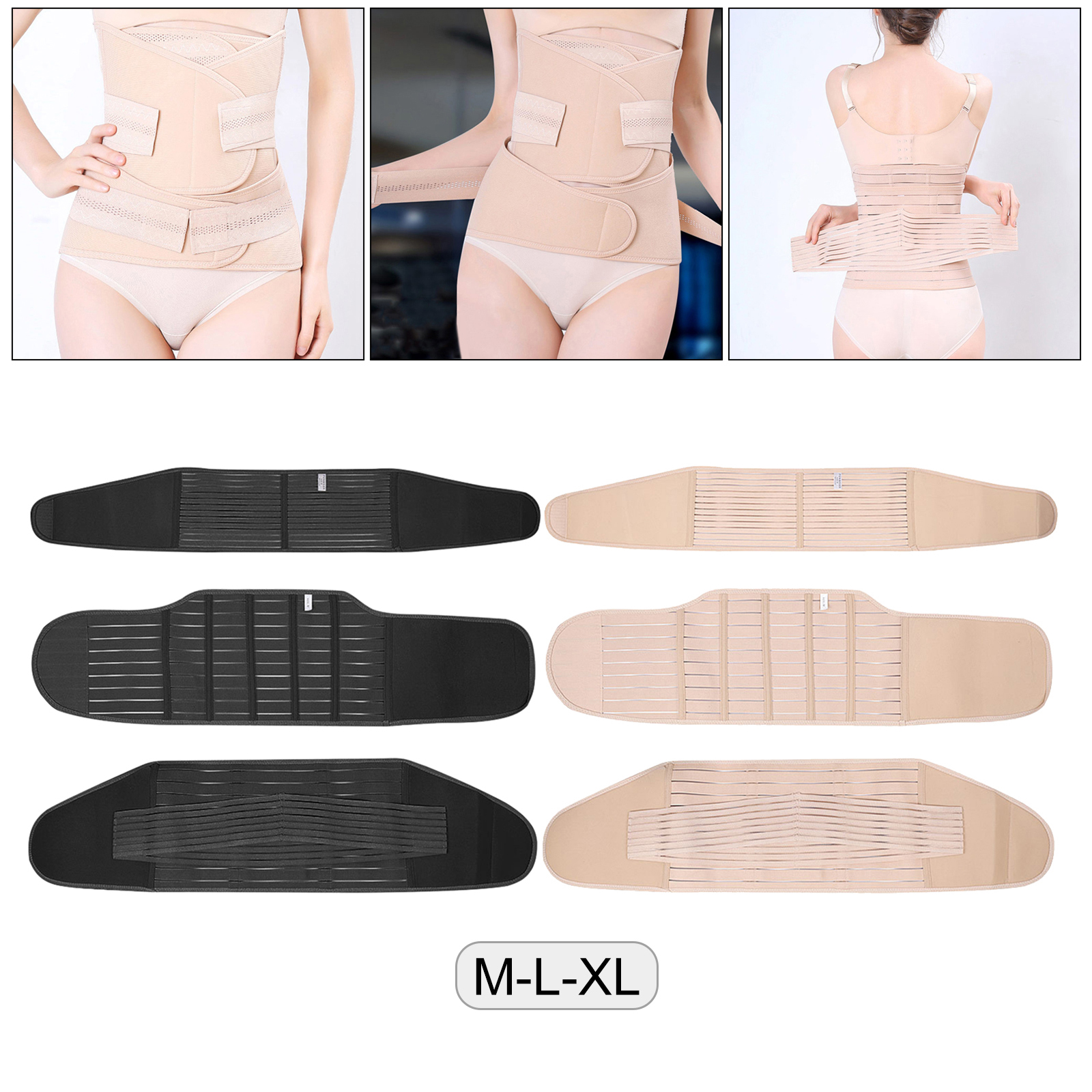3 in 1 Postpartum Belly Recovery Belt Support Belly Belt Wrap Waist Pelvis Body Shaper Postnatal Shapewear Elastic Strip Shaper