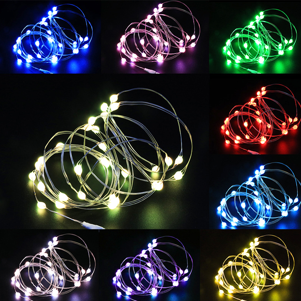 Waterproof Fairy Light New year LED Christmas Light Copper Wire String Light For Wedding Garland Party 1M 2M 3M 5M light string